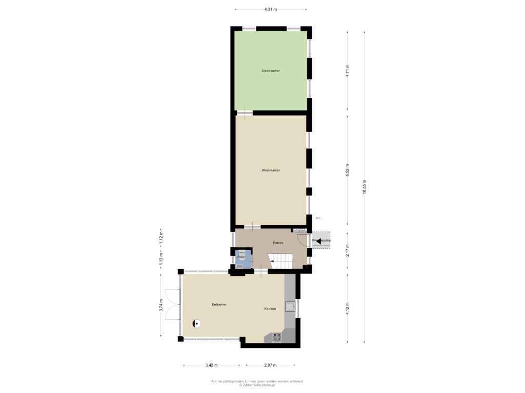 Bekijk plattegrond van Begane Grond van Galatheseweg 22