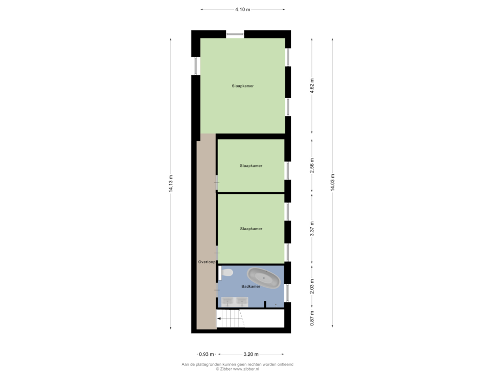 Bekijk plattegrond van Eerste Verdieping van Galatheseweg 22