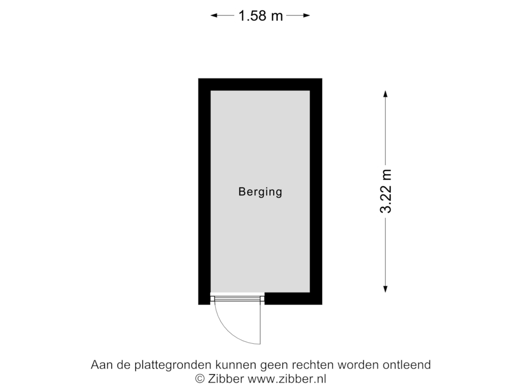 View floorplan of Berging of Scherpenzeelstraat 56