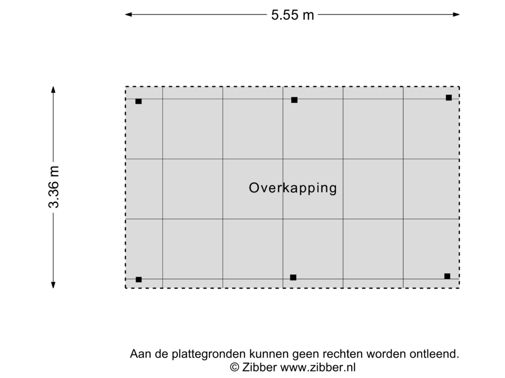 Bekijk plattegrond van Overkapping van Hogezoom 51