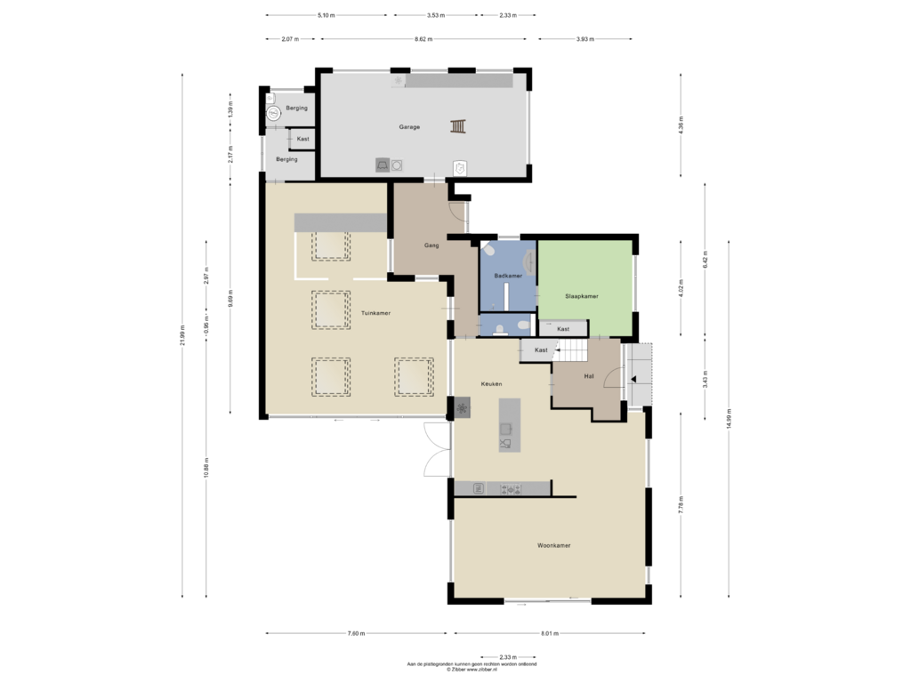 Bekijk plattegrond van Begane grond van Zuidwijk 29