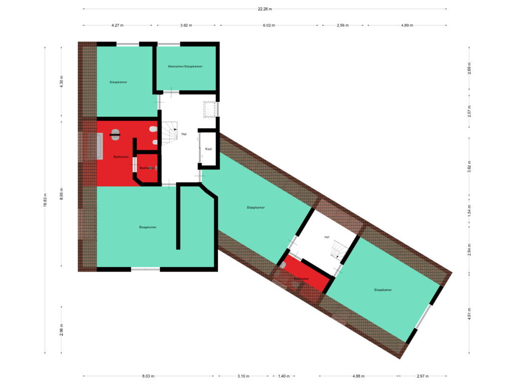 Bekijk plattegrond van Eerste Verdieping van Graafsebaan 35