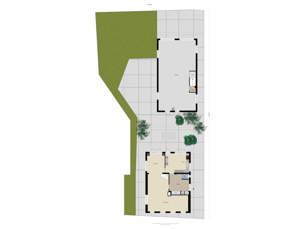 Bekijk plattegrond van Begane Grond tuin van Ring 8