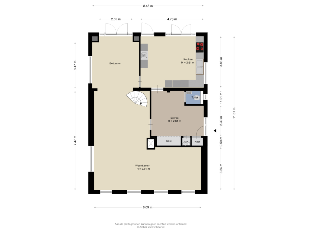 Bekijk plattegrond van Begane Grond van Ring 8