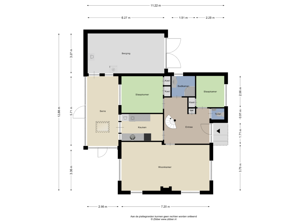 View floorplan of Begane Grond of Weeldeweg 10