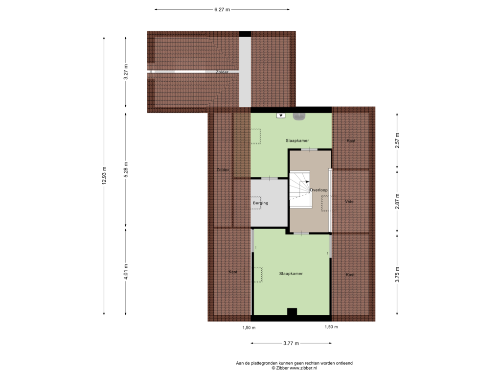 Bekijk plattegrond van Eerste Verdieping van Weeldeweg 10