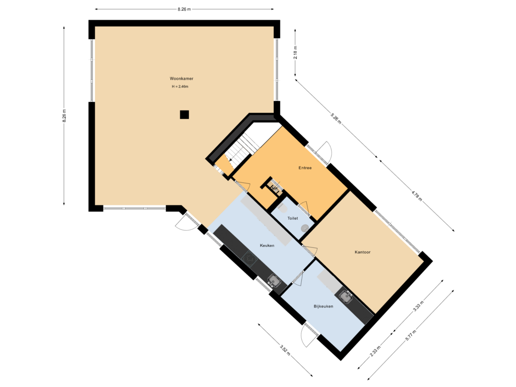 View floorplan of Begane grond of Eilandseweg 8