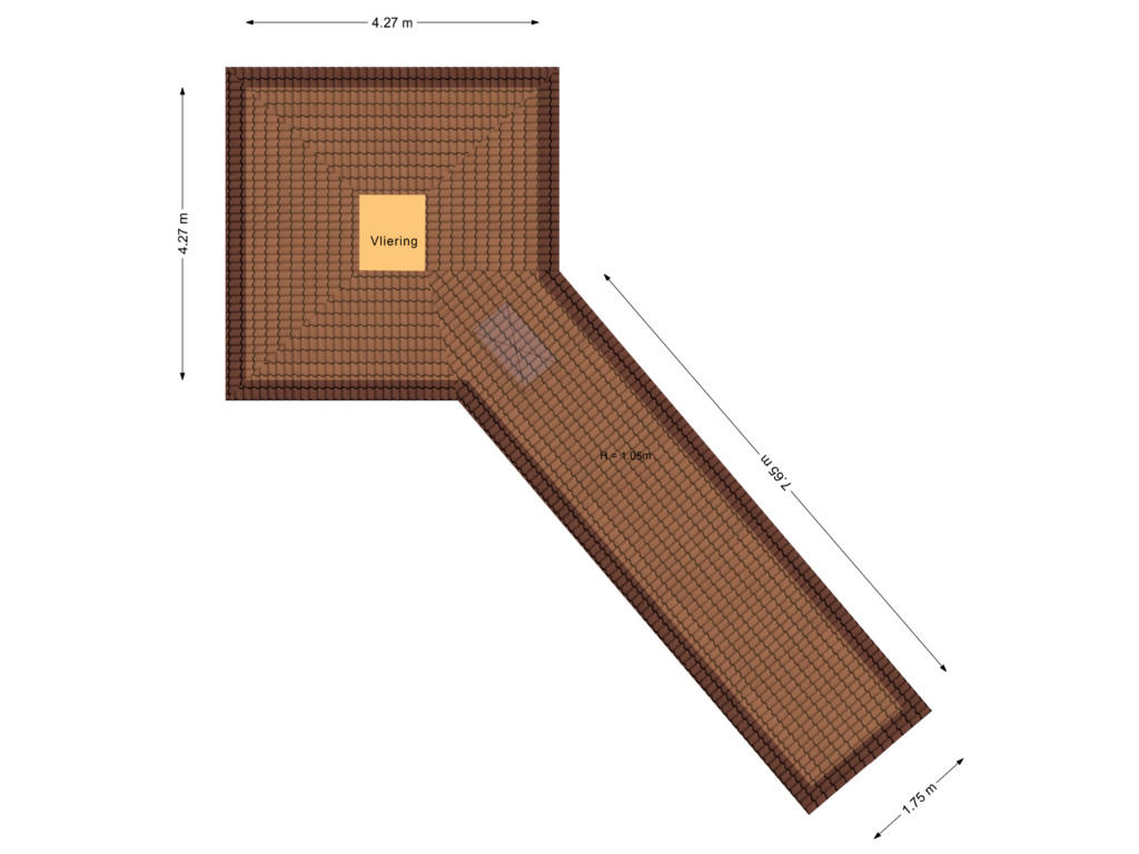 View floorplan of Vliering of Eilandseweg 8