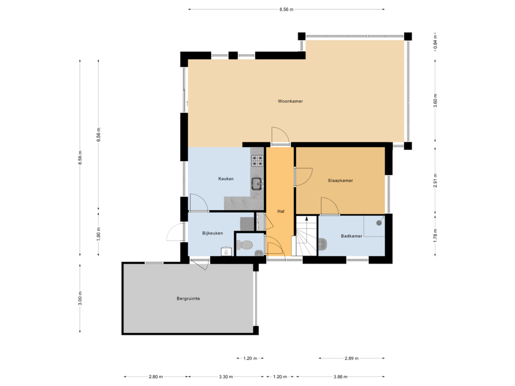 Bekijk plattegrond van Begane Grond van Juffrouw Kiestraweg 7