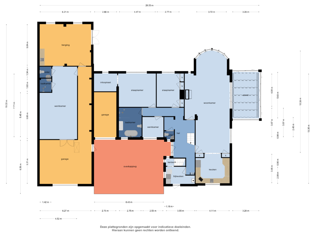 Bekijk plattegrond van Begane grond van Burgemeester Hovylaan 76