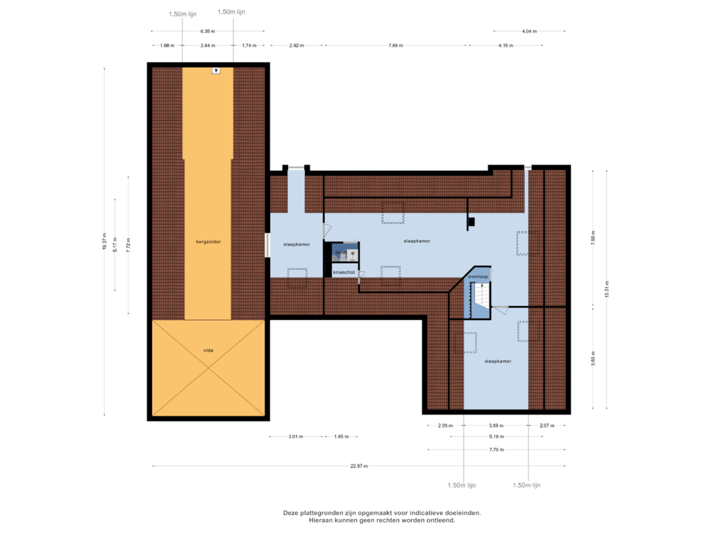 Bekijk plattegrond van 1e verdieping van Burgemeester Hovylaan 76