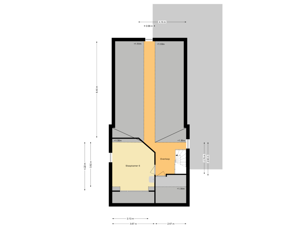 Bekijk plattegrond van 2e Verdieping van Herman de Manstraat 17