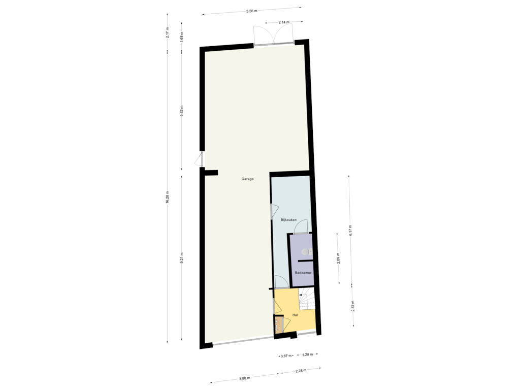 View floorplan of Bijgebouw Begane Grond of Marktstraat 6