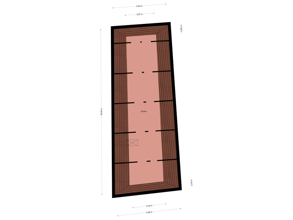 View floorplan of Bijgebouw 2e Verdieping of Marktstraat 6