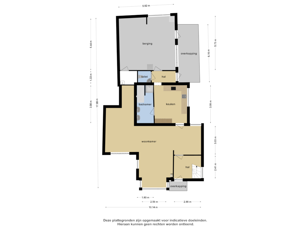 View floorplan of Begane grond of Boschlaan 1