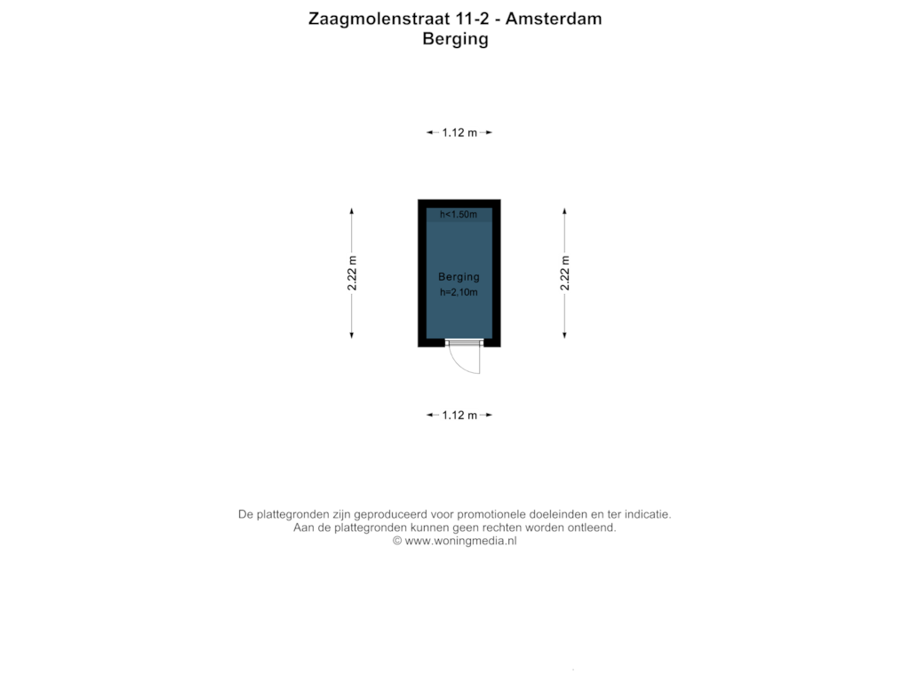 Bekijk plattegrond van Berging van Zaagmolenstraat 11-2