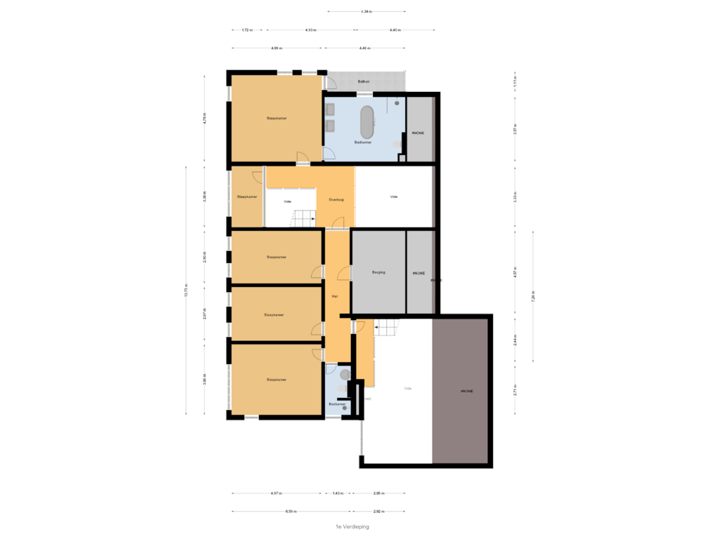 Bekijk plattegrond van 1e Verdieping van Hessenweg 2