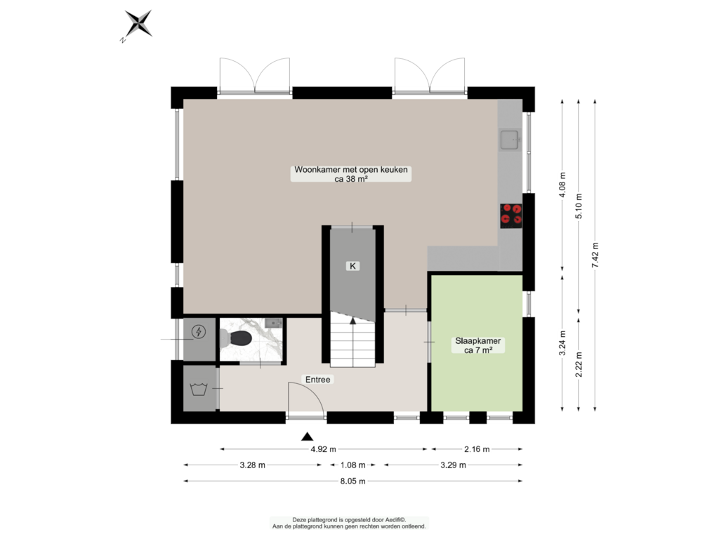 View floorplan of Begane grond of Schipborgerweg 19-21