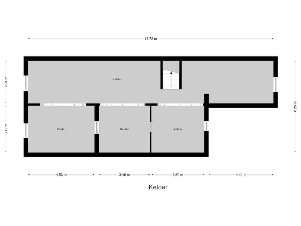 View floorplan of Kelder of Molkereiweg 107