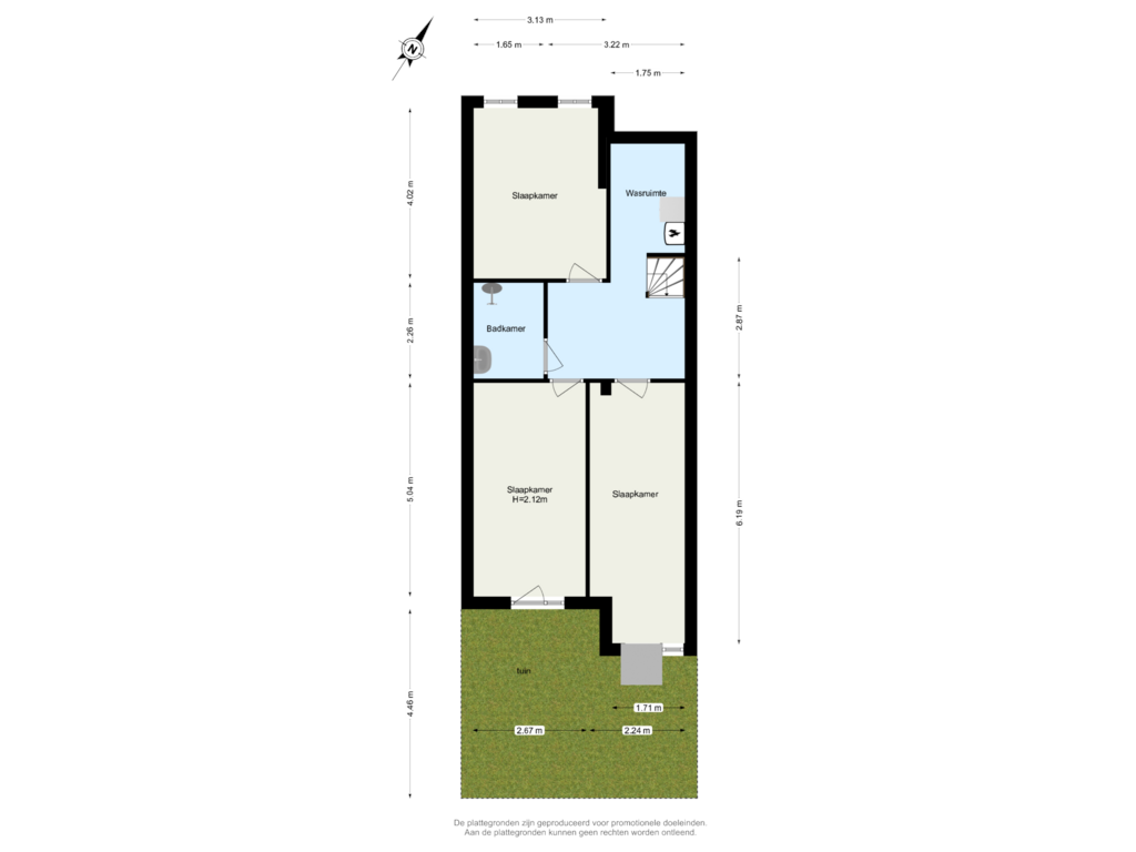 Bekijk plattegrond van Souterrain van Lange Hilleweg 216-B