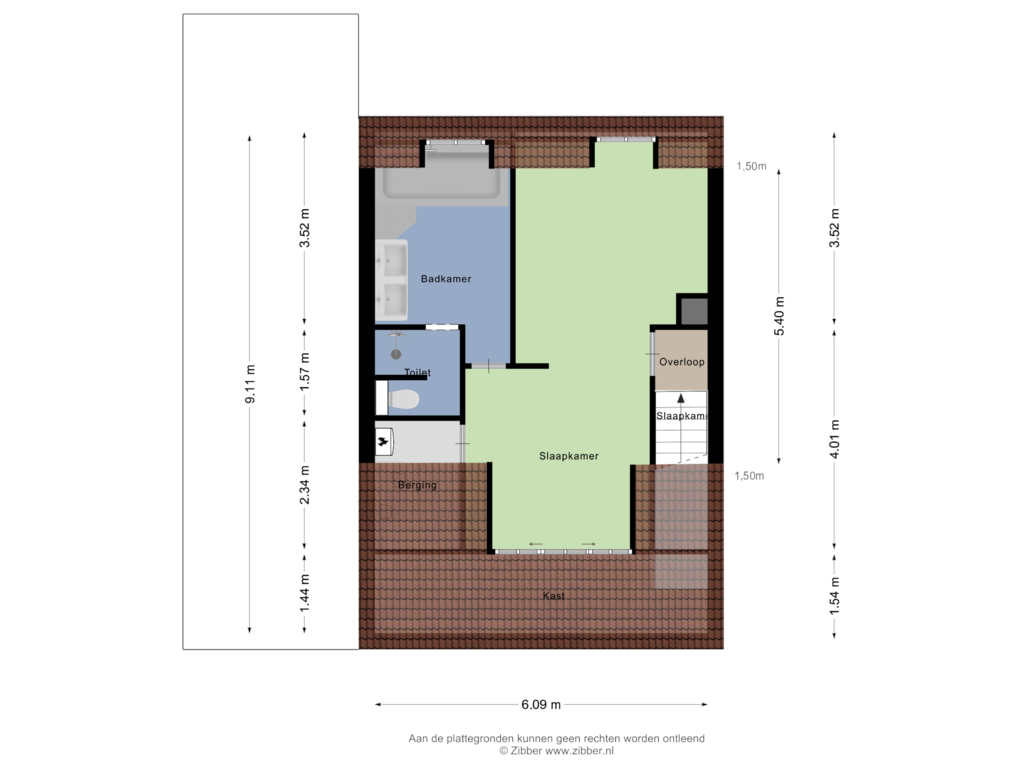 Bekijk plattegrond van Eerste verdieping van Meerewijck 51