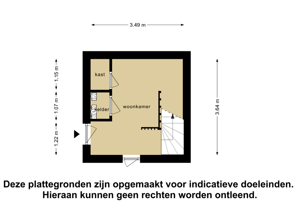 Bekijk plattegrond van Begane Grond van Oostdam 51-C