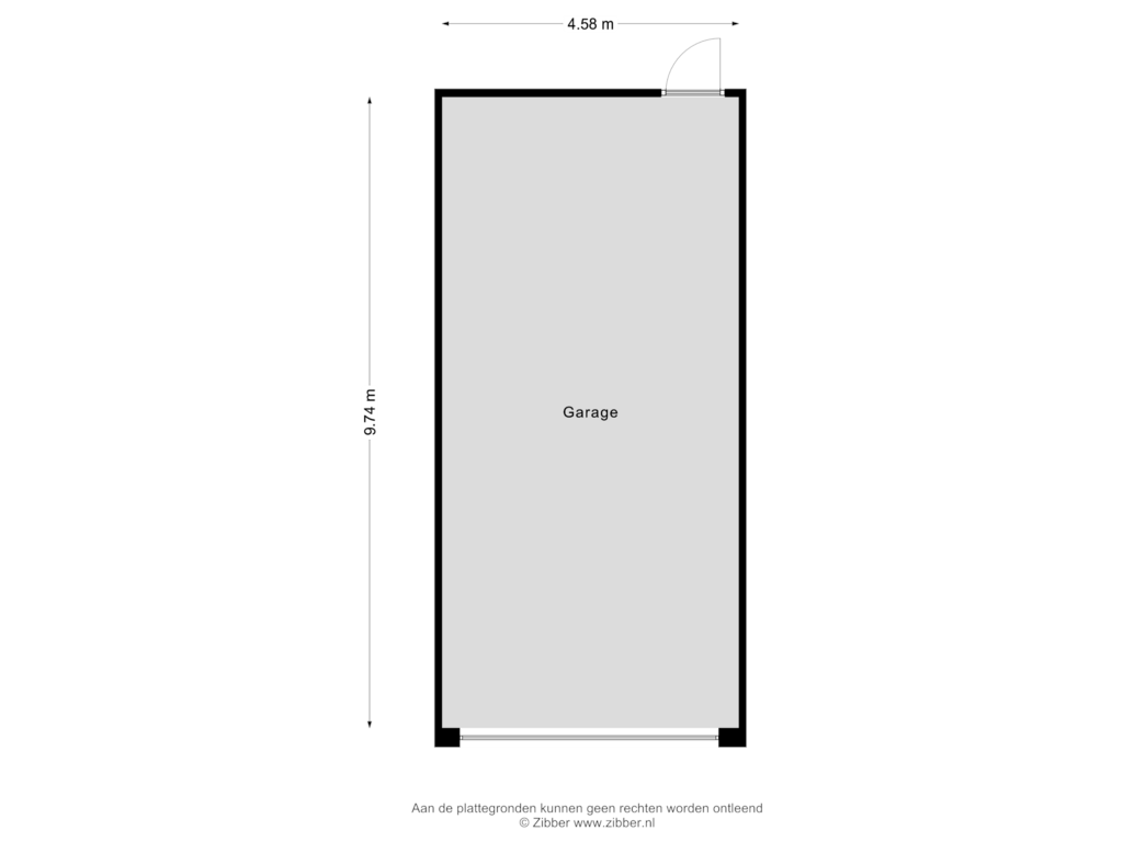 View floorplan of Garage of Agterste meer 4