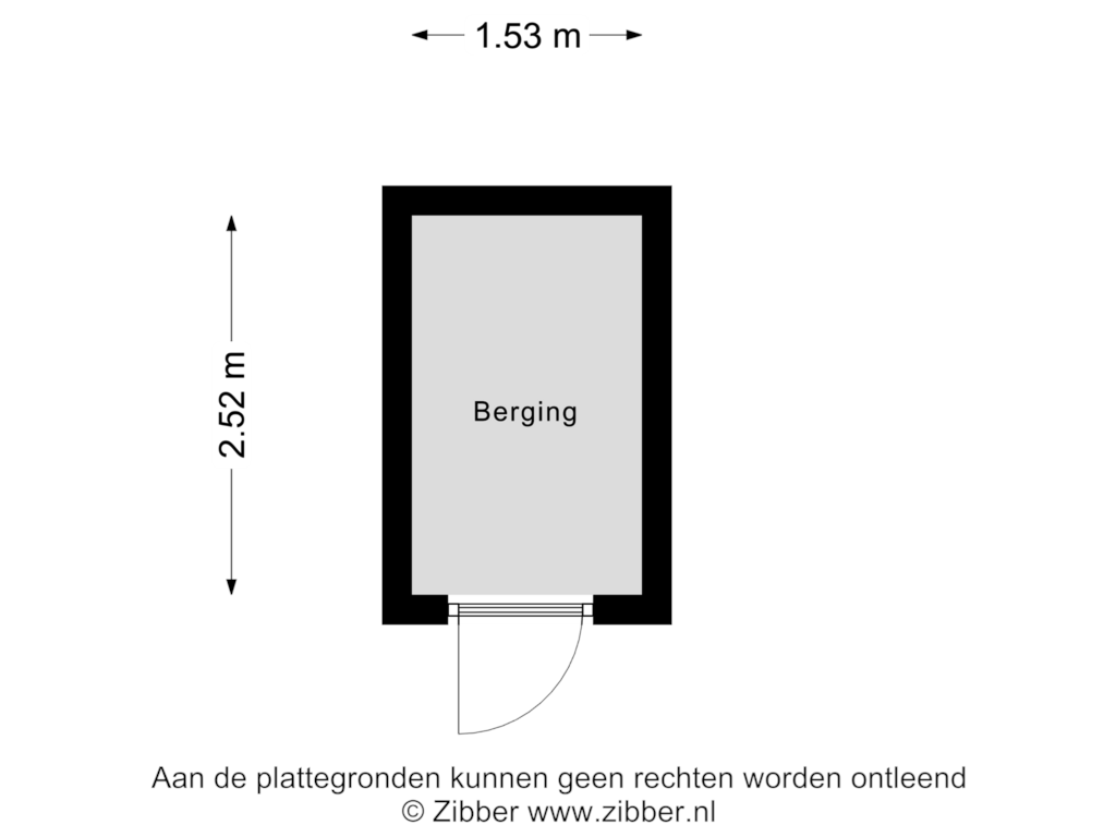 Bekijk plattegrond van Berging van Kerkstraat 88-B