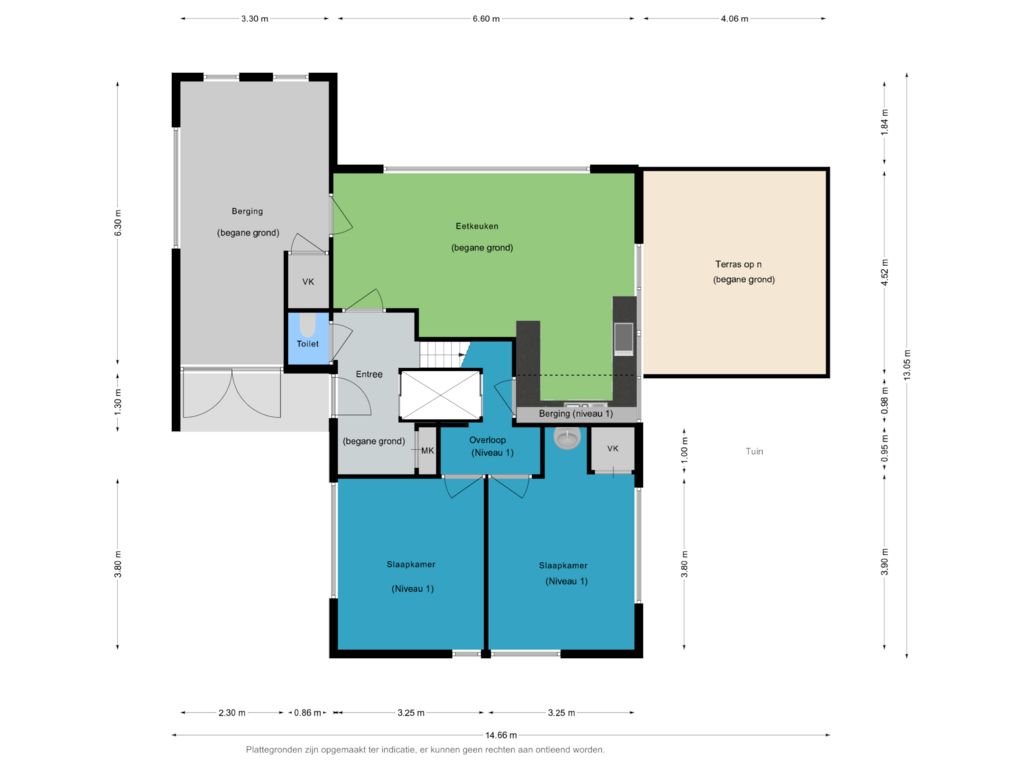 View floorplan of Niveau BG en 1 of De Blinkerd 11