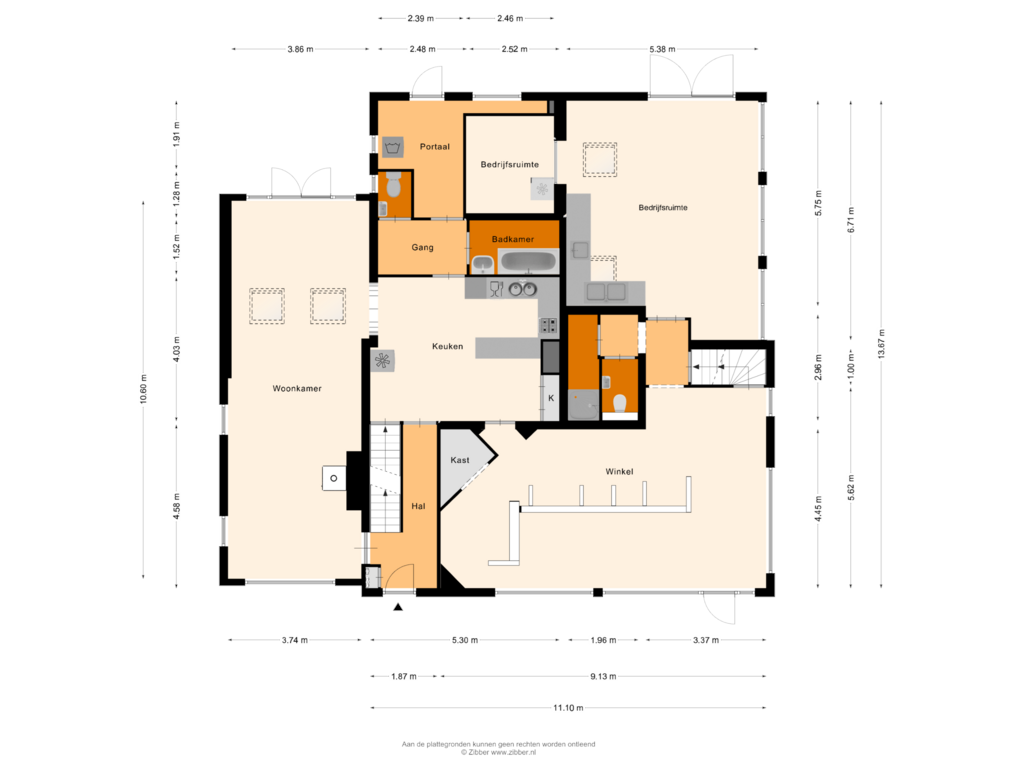 Bekijk plattegrond van Begane grond van Hoofdstraat 76