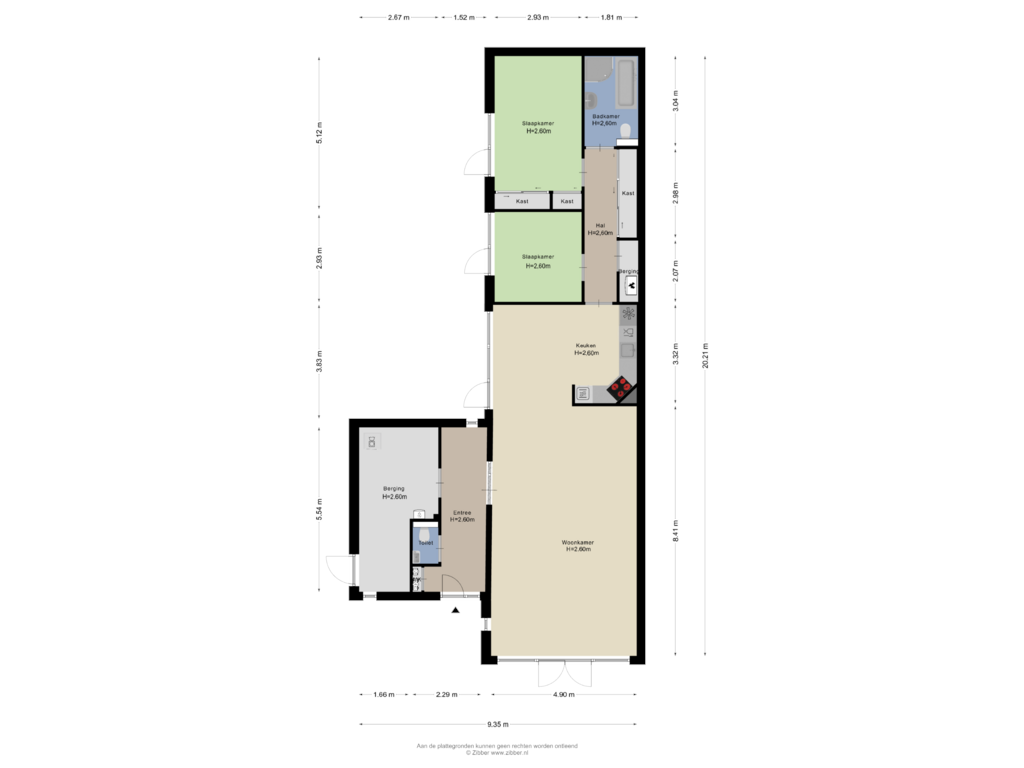 Bekijk plattegrond van Begane grond van Veldhoen-akker 13