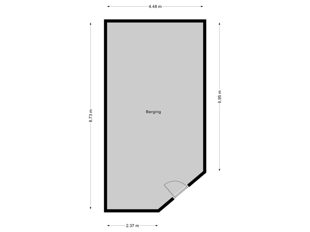 Bekijk plattegrond van Berging 1 van Brinkstraat 1-A