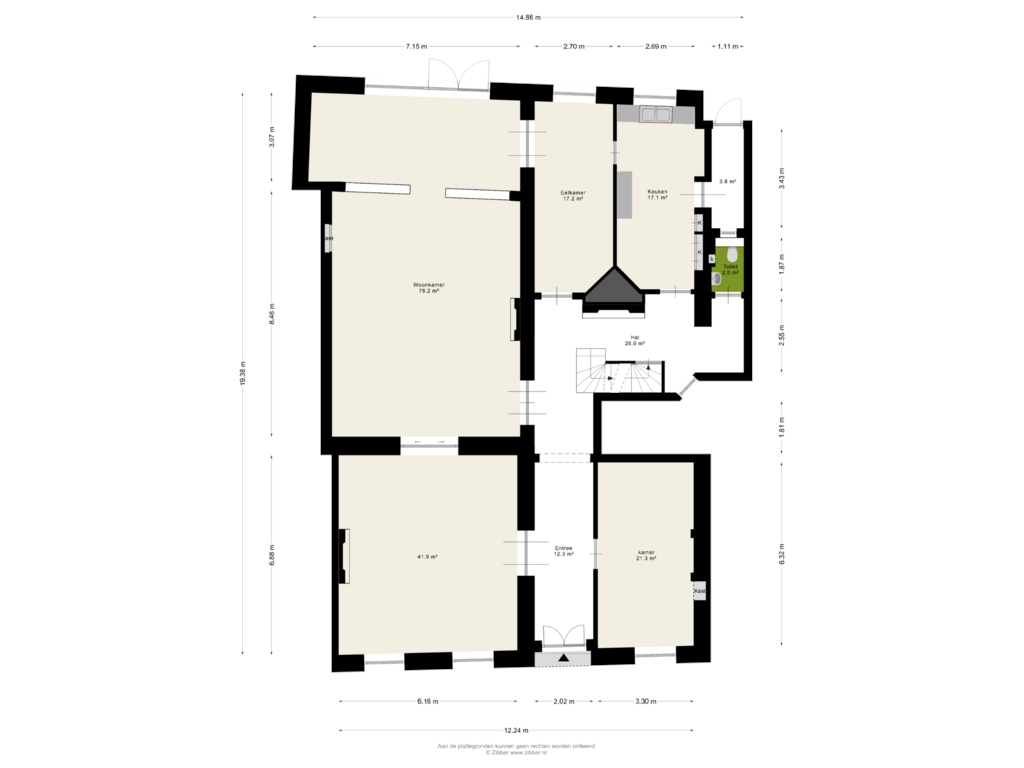 Bekijk plattegrond van Begane Grond van Swalmerstraat 13