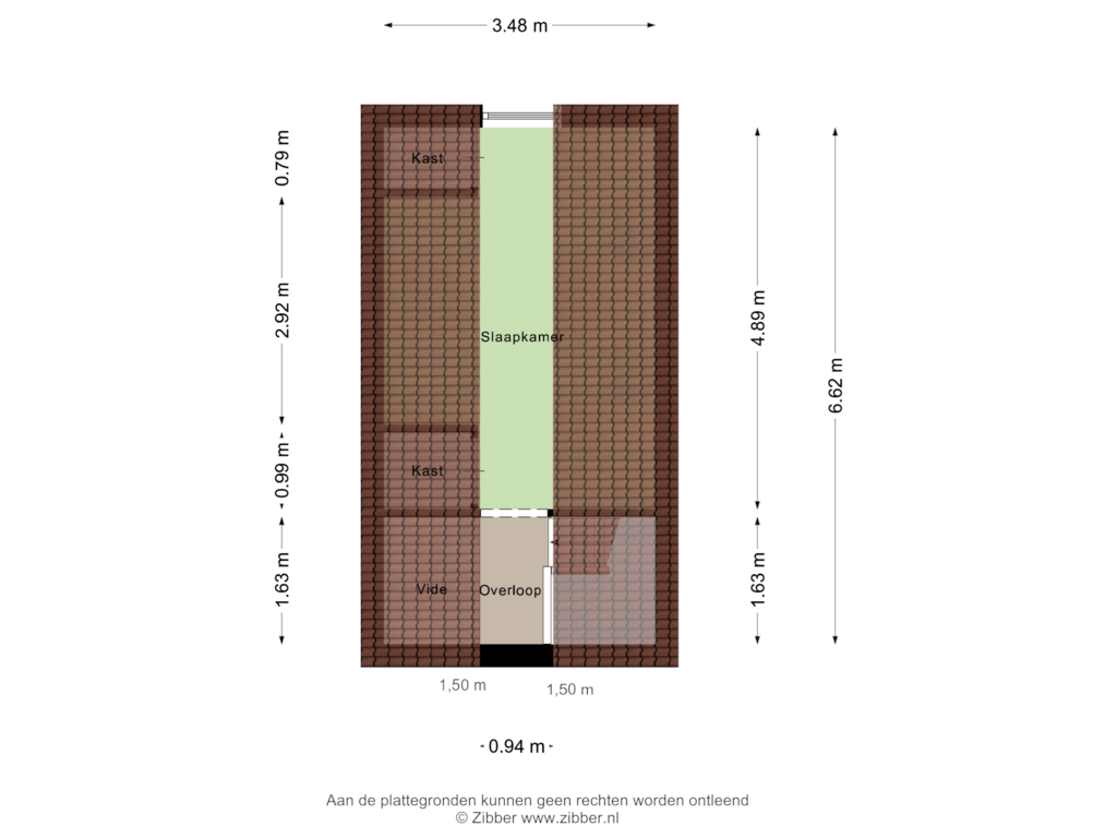 Bekijk plattegrond van Zolder van Bosrandweg 1