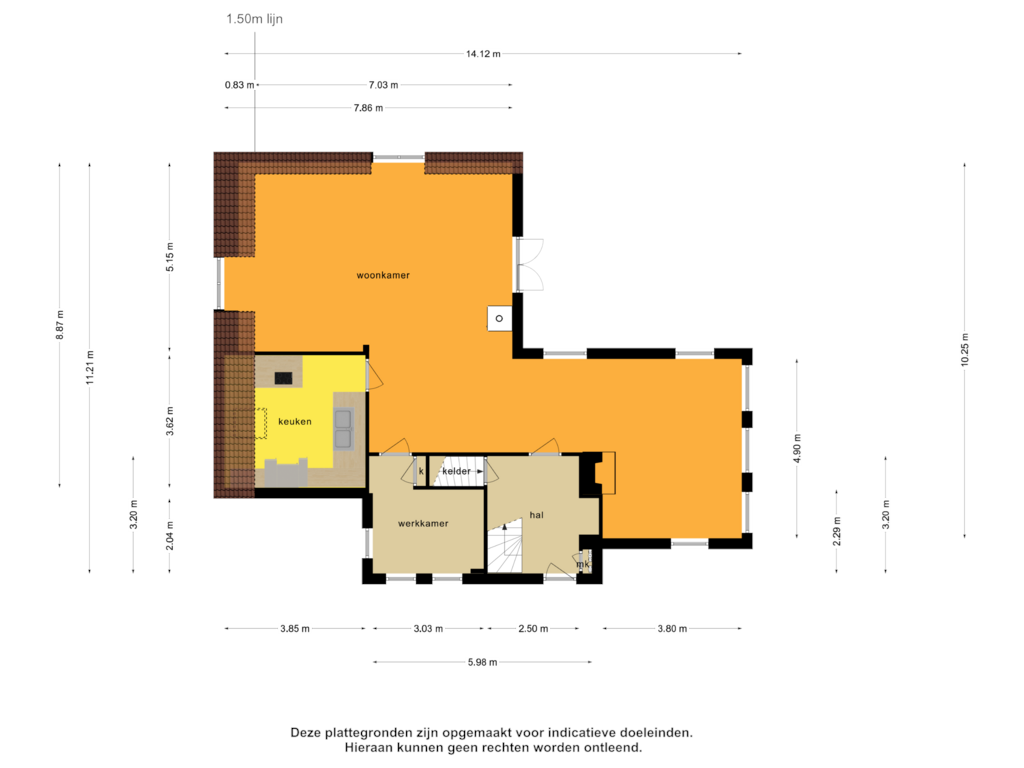 Bekijk plattegrond van Begane grond van Oppen Swolle 62