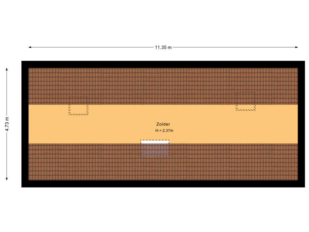 Bekijk plattegrond van Zolder van Jupiterbaan 3