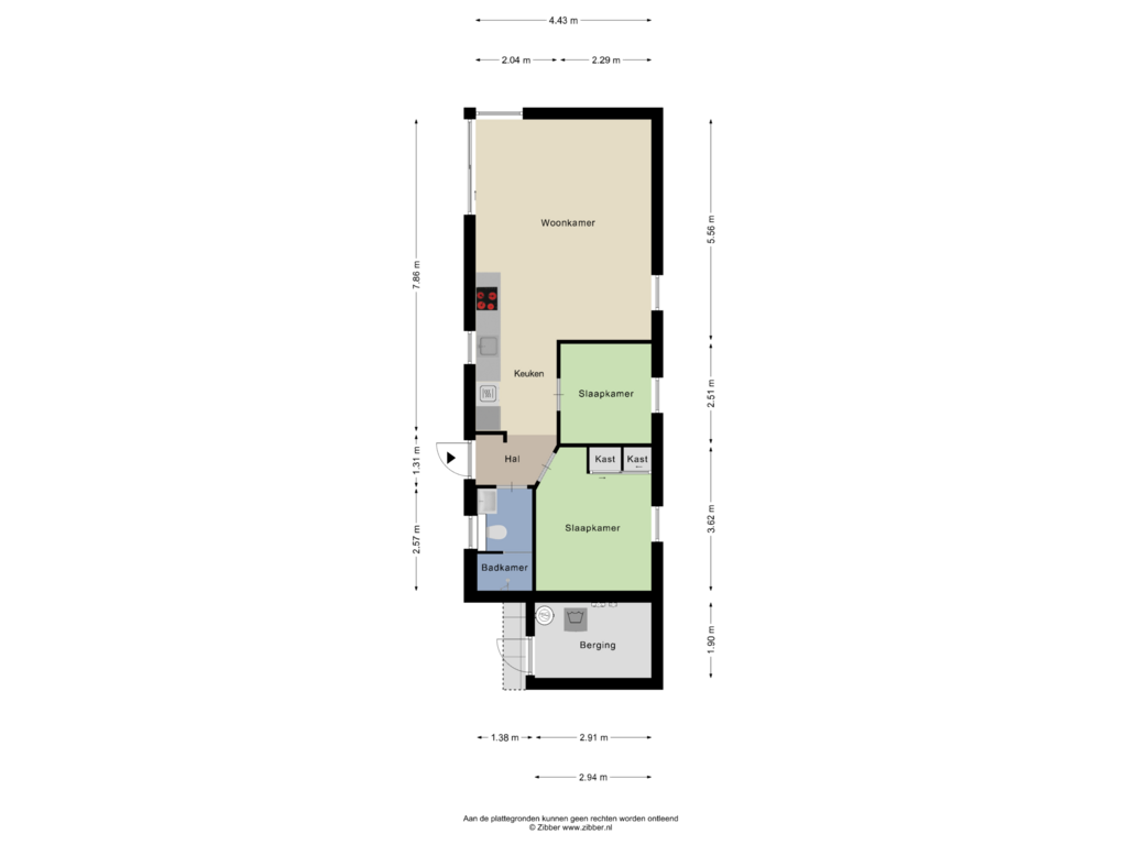 View floorplan of Begane grond of Maireweg 16-0102