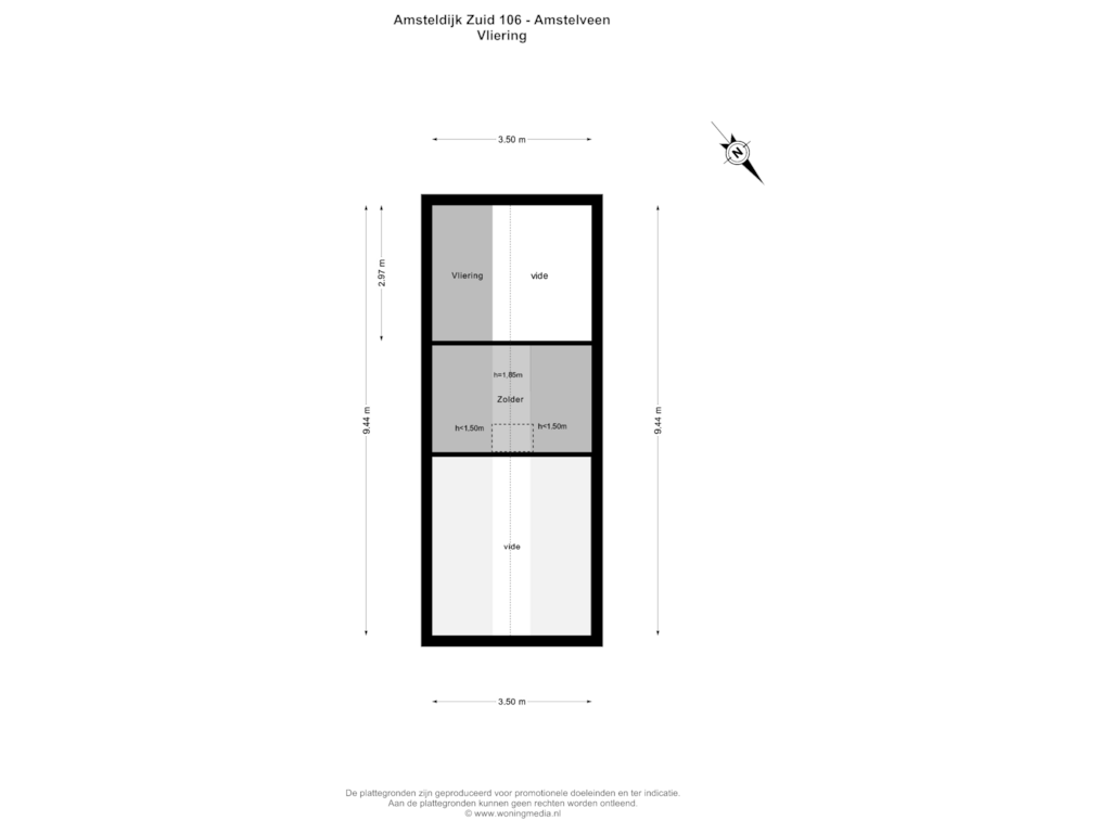 Bekijk plattegrond van Vliering van Amsteldijk Zuid 106