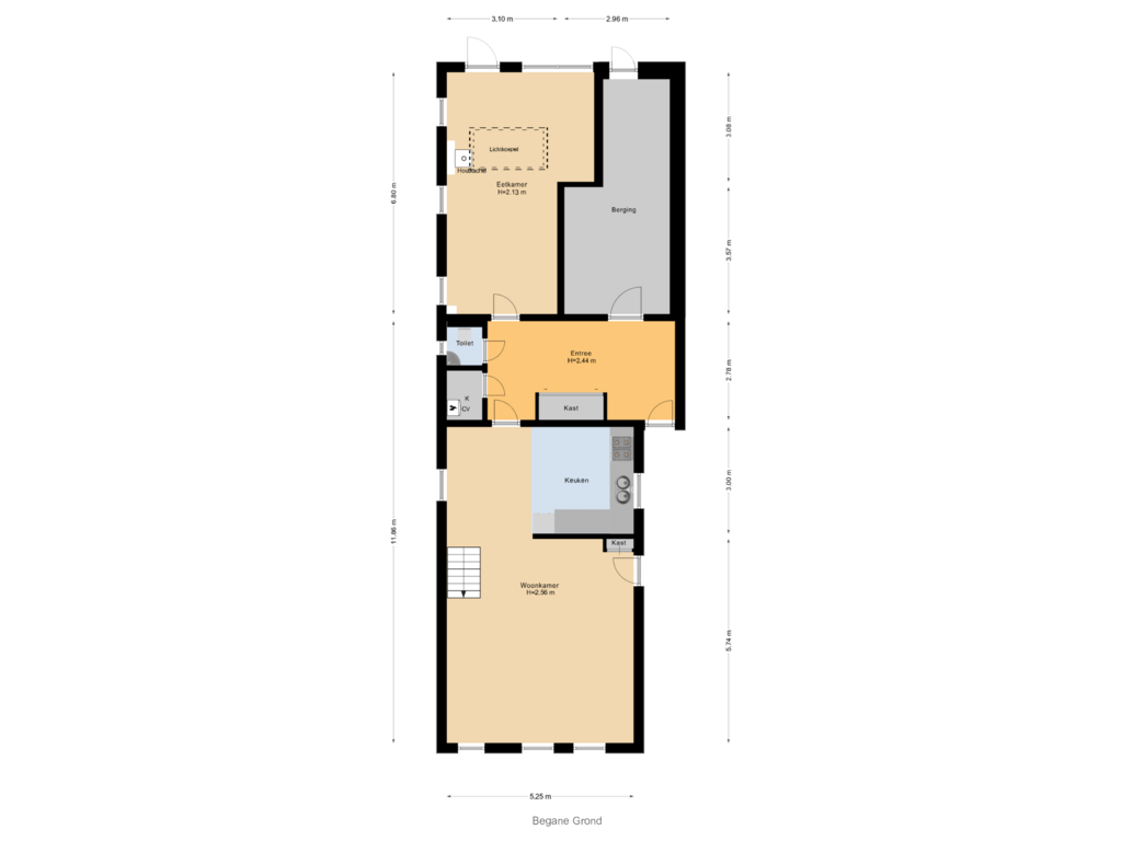 Bekijk plattegrond van Begane Grond van Nieuweweg 97