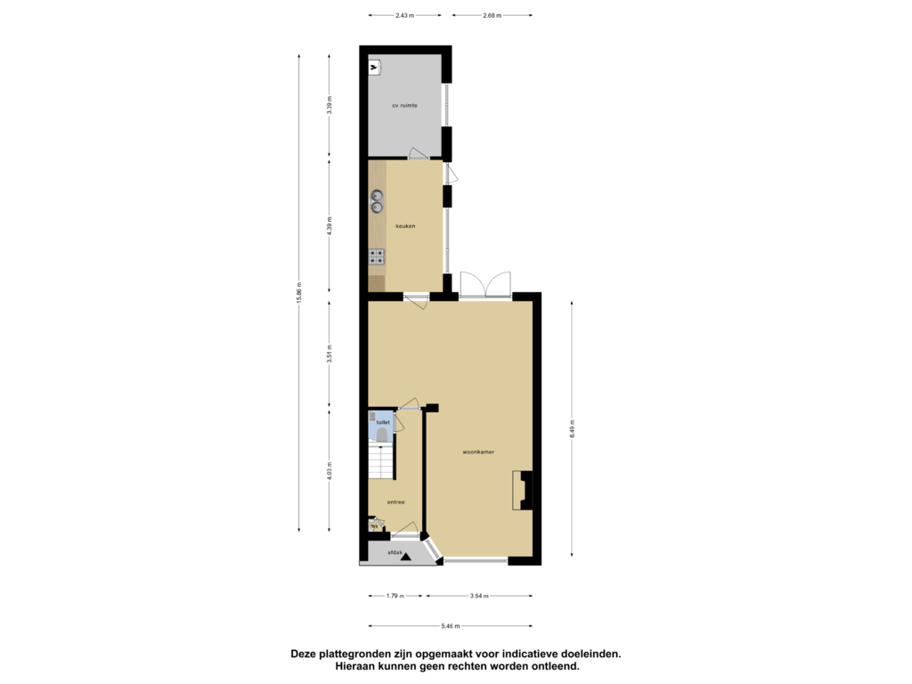 View floorplan of Begane Grond of Axelsestraat 130