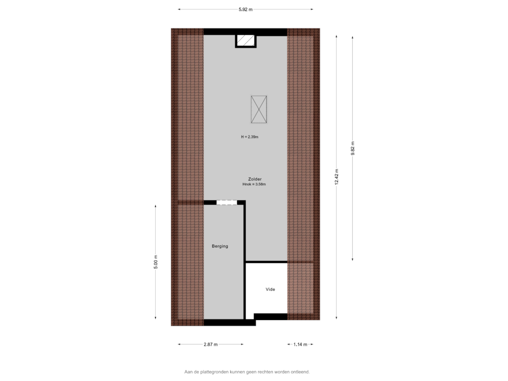 View floorplan of Zolder of Bach 3