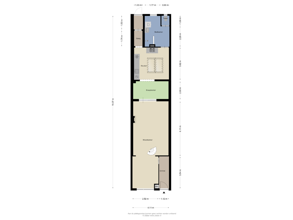 Bekijk plattegrond van Begane Grond van Havenstraat 28