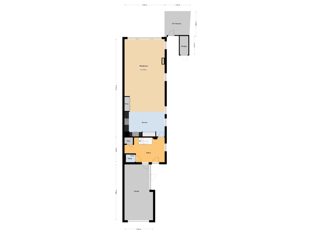 Bekijk plattegrond van First floor van Kudelstaartseweg 36