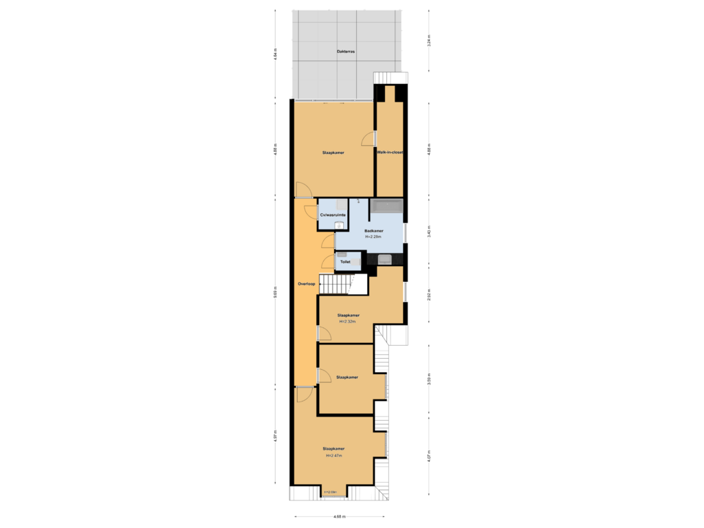 Bekijk plattegrond van Floor 1 van Kudelstaartseweg 36