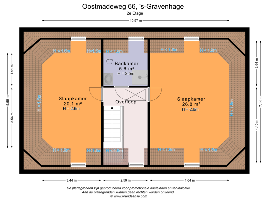 Bekijk plattegrond van 2e Etage van Oostmadeweg 66