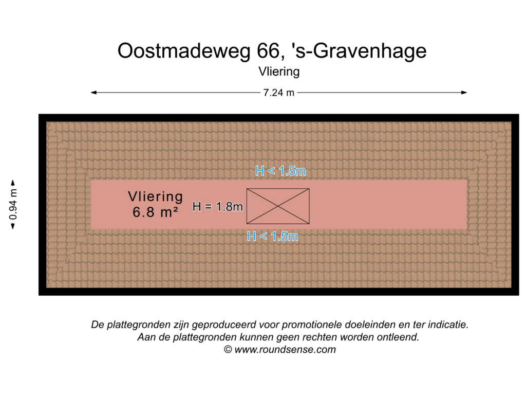 Bekijk plattegrond van Vliering van Oostmadeweg 66