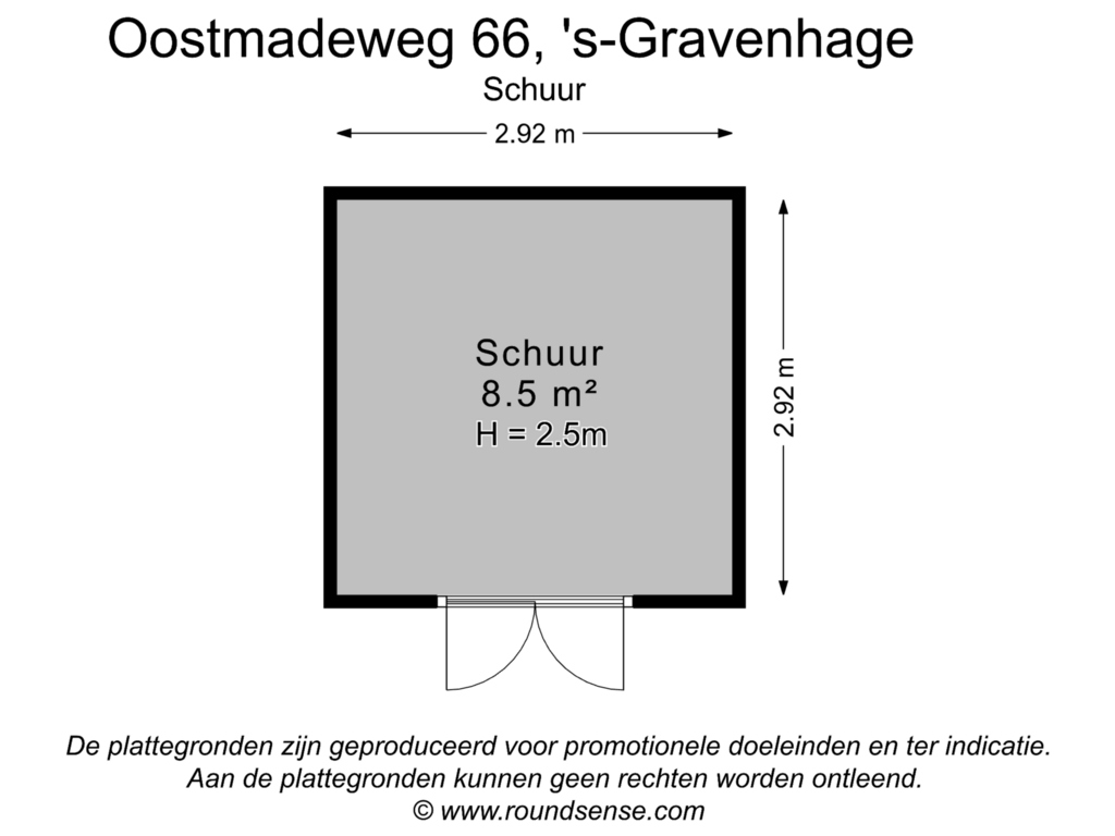 Bekijk plattegrond van Schuur van Oostmadeweg 66