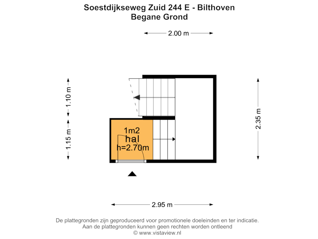 Bekijk plattegrond van BEGANE GROND van Soestdijkseweg Zuid 244-E