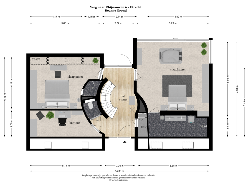 Bekijk plattegrond van Begane Grond van Weg naar Rhijnauwen 6