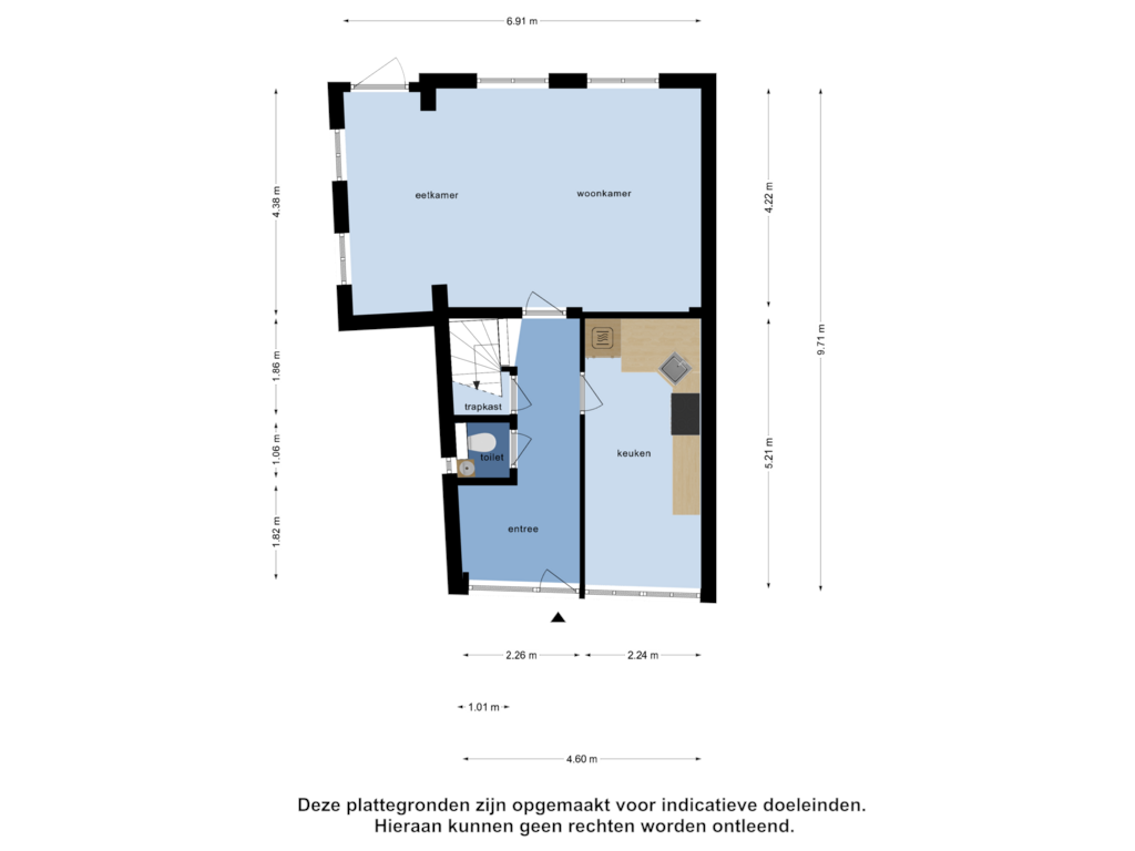 Bekijk plattegrond van Begane Grond van Spanjaardstraat 58